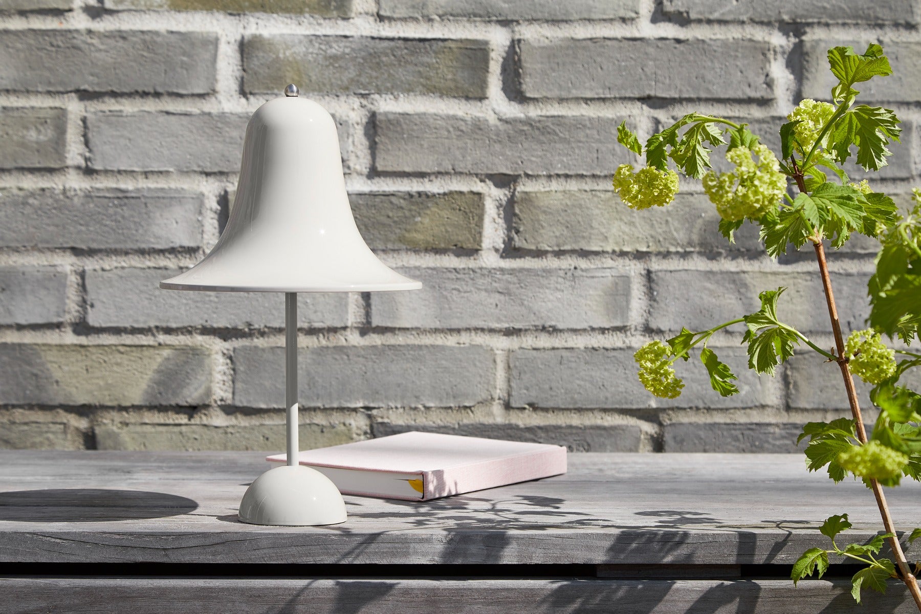 Verner Panton Pantop portable bordlampe - Matt White - Ø18